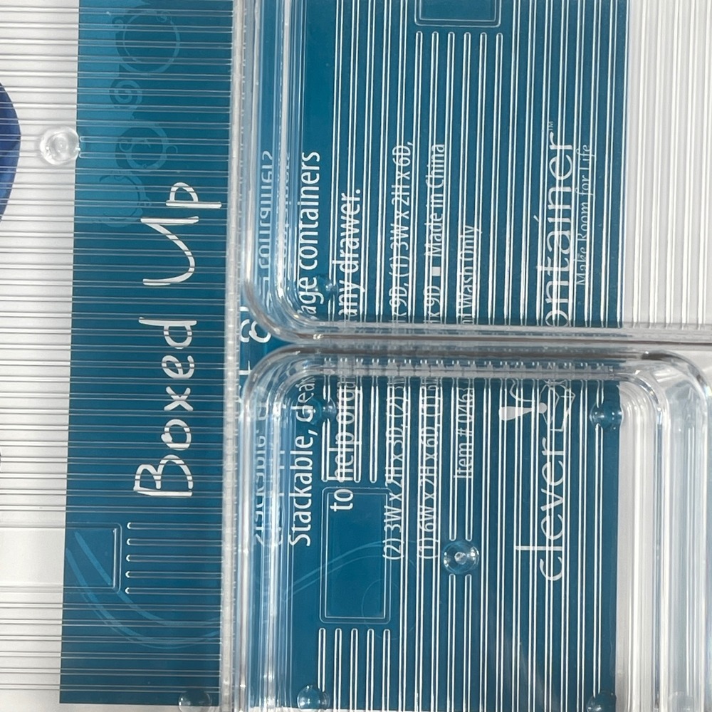 Stackable Drawer Organizer Clear Plastic Office Desk Supply Holder - Picture 7 of 7